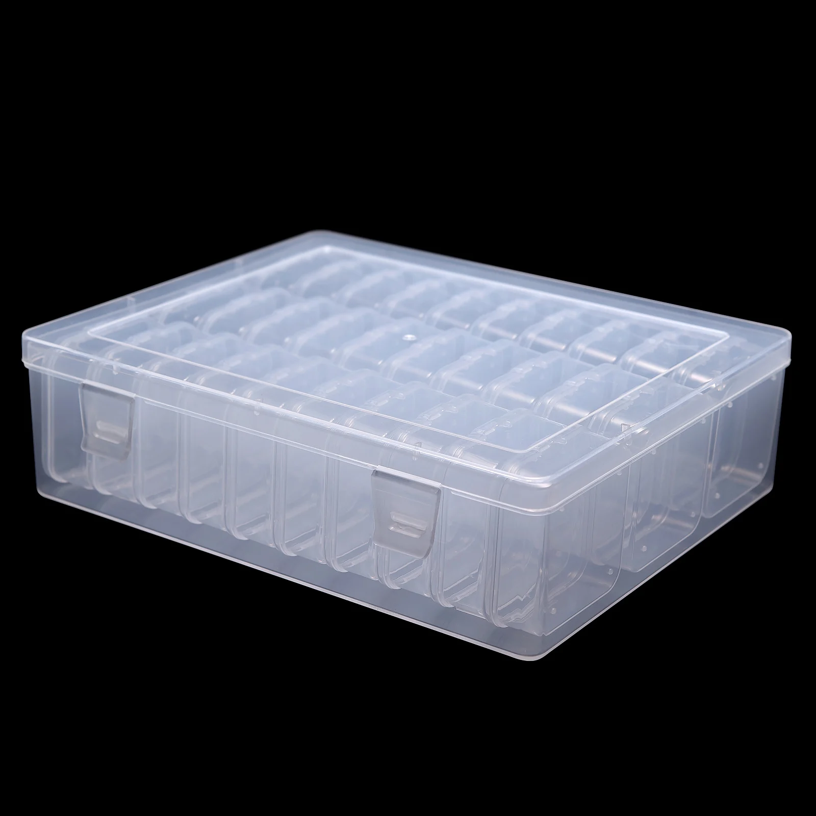 14/20/30/45グリッドプラスチック収納ボックス透明コンテナケースネイルアート収納ボックス個別防塵ジュエリー収納ボックス