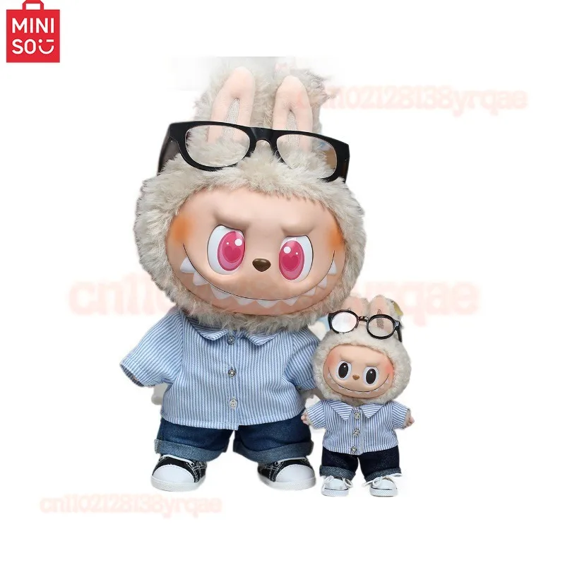 

MINISO Doll'S Clothes Outfit Accessories for 15-17cm Ropa Labubu V1 V2 V3 and 10cm Cotton Doll Summer 2-piece Shoes Set Clothing