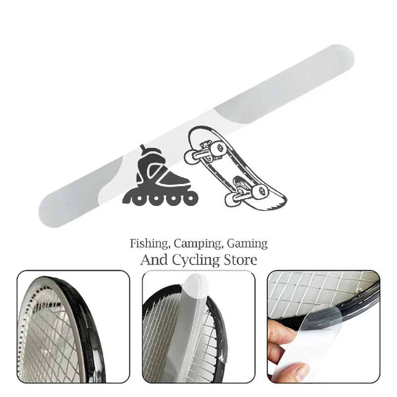 Transparent Tennis Racket Paddle Head Protection Tape Reduce Friction Sticker TPU Protection Tape Sports Parts