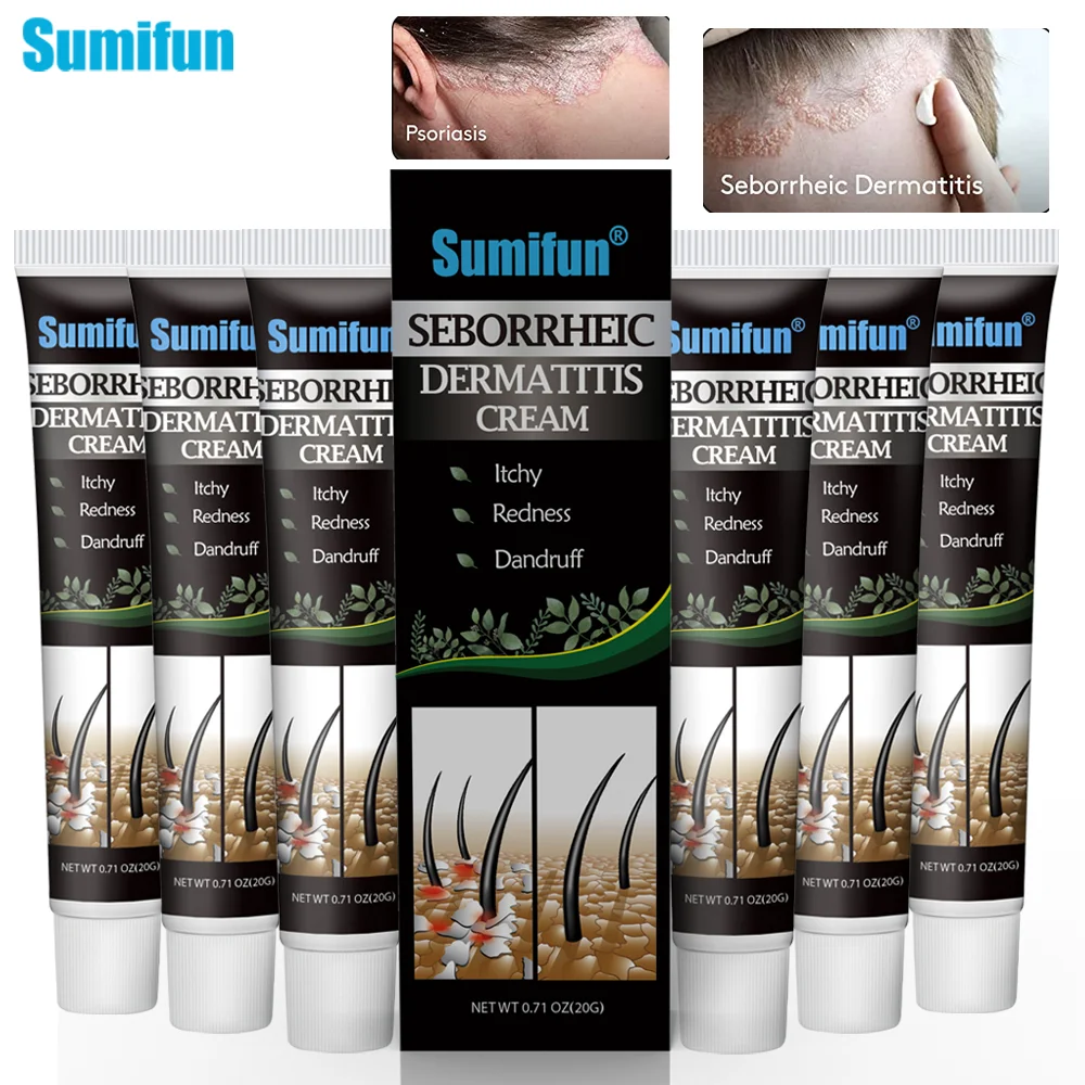 

1/3/6Box Sumifun Seborrheic Dermatitis Cream Skin Care Treat Psoriasis Eczema Ointment Antibacterial Anti-Itch Medical Plaster