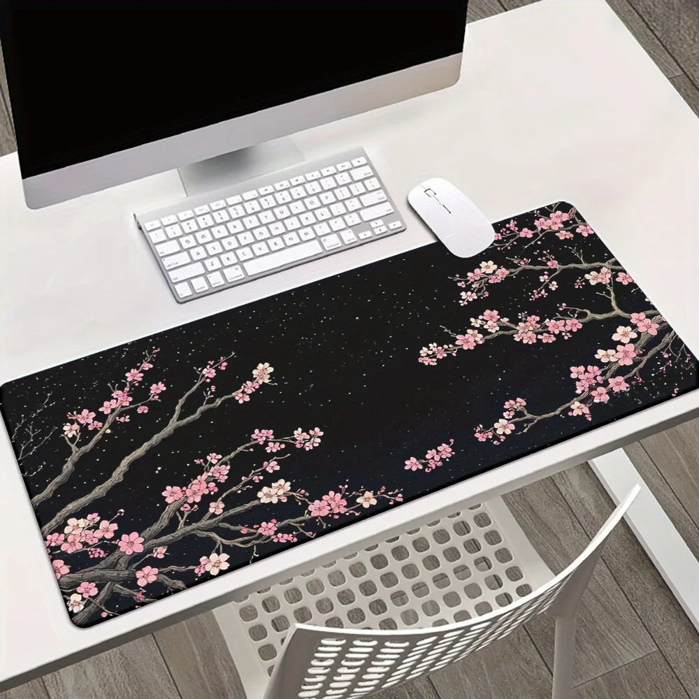 1pc Peach Tree HD Printed Pad for Desk, Multi Functional Mousepad, Keyboard Gaming Mouse Mats,Office Computer PC Gamer Desk Mat.