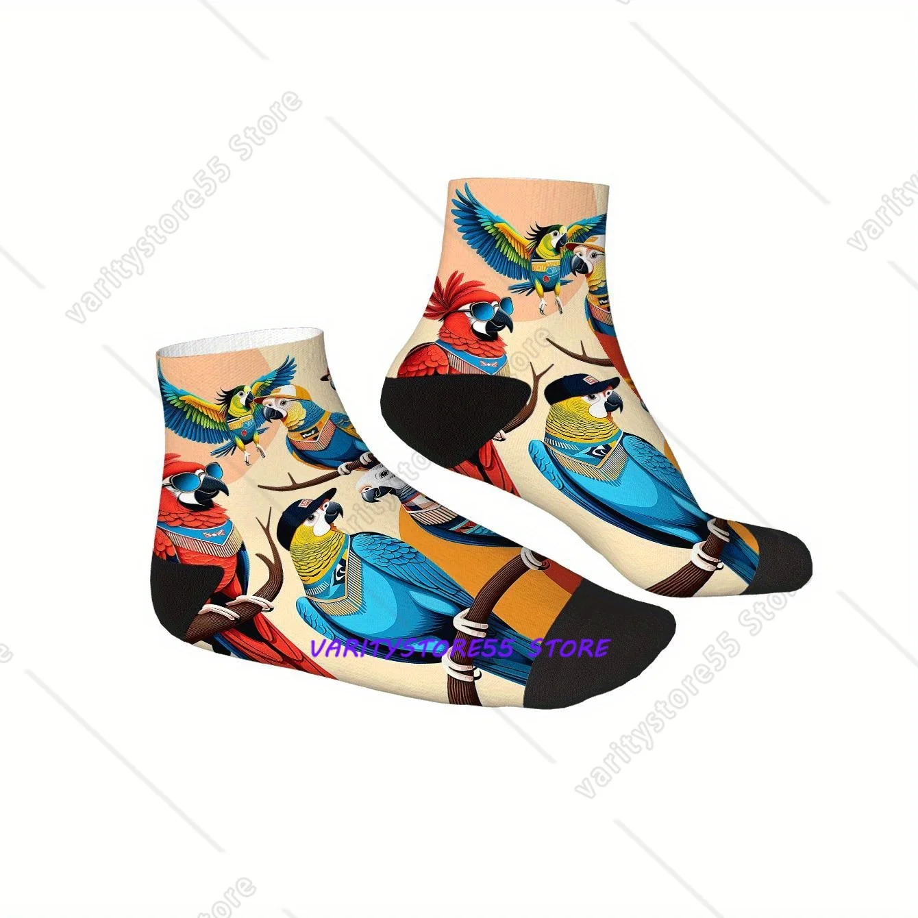 

Cute Parrot Party Socks Harajuku Sweat Absorbing Stockings All Season Socks Accessories for Man Woman Gifts