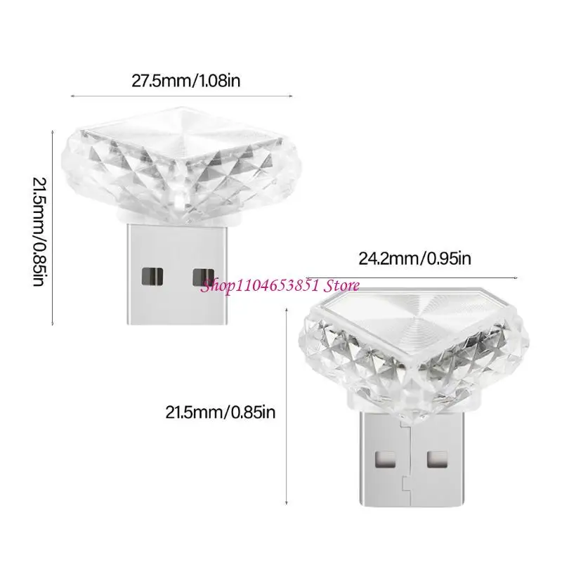 5V Touch Activated USB LED Light for Car and Homes with 6 Color Option 4 Modes