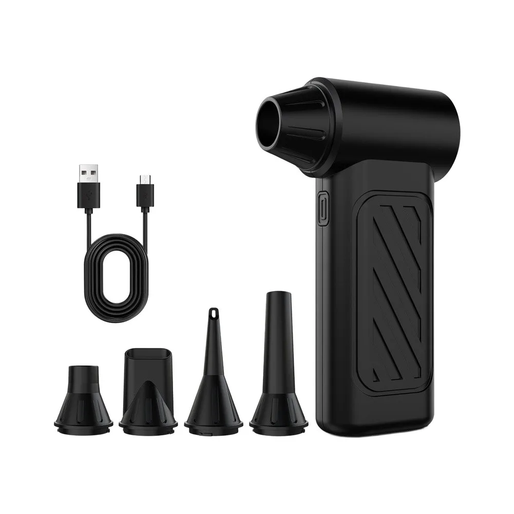 Cordless Electric Air Duster Metal 3 Brushless Motor For Keyboard PC Laptop Car Detailing Electronics Cleaning With 4 Nozzles