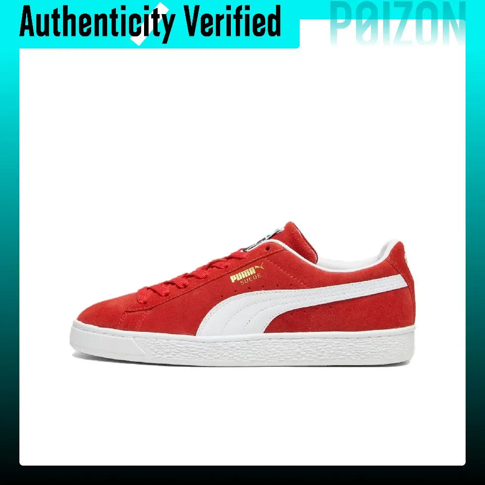 PUMA Suede Low top Skateboard Shoes Men's Red White 399781-02