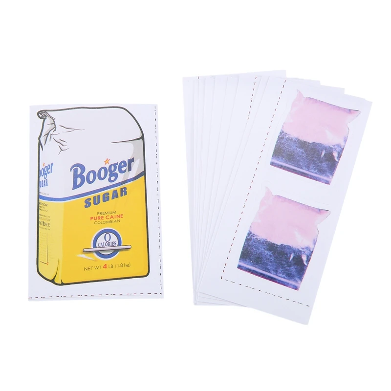 Little Blow Baggies Prank Stickers, Baggie Filled With Booger Sugar, Booger Sugar Sticker