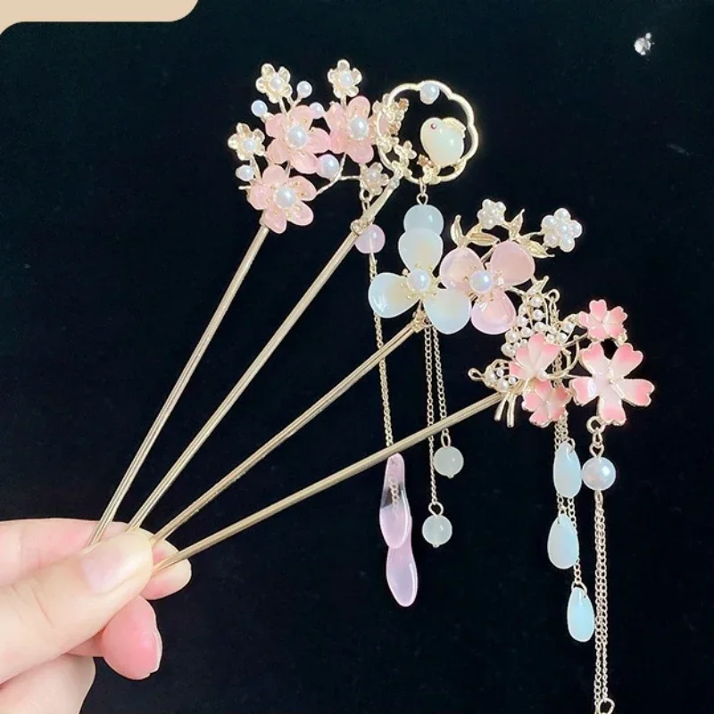 High grade antique hairpin, tassel flower hairpin, female headdress, Hanfu Qipao hairpin, step swaying accessories