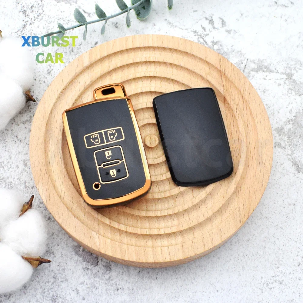 

Для Toyota RAV4 Camry Prius CHR Aygo Corolla Yaris Land Cruiser Highlander Prado Auris Avalon 2/4 кнопочный чехол из ТПУ для автомобильных ключей