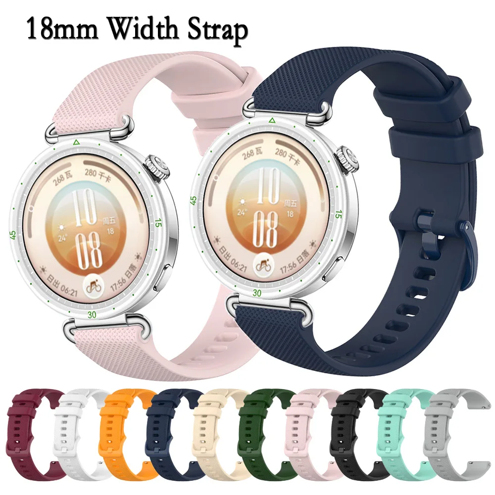 18mm Wide Strap For Huawei Watch GT7 41mm/ Garmin Venu 4 41mm Watchband With Point Texture Wristband Watch Accessoties