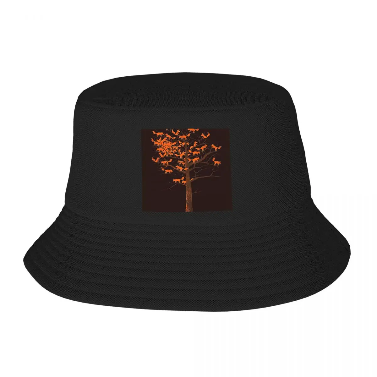 Blazing Fox Tree Bucket Hat Panama Hat Children Bob Hats Outdoor Fisherman Hats Summer Beach Fishing Unisex Caps