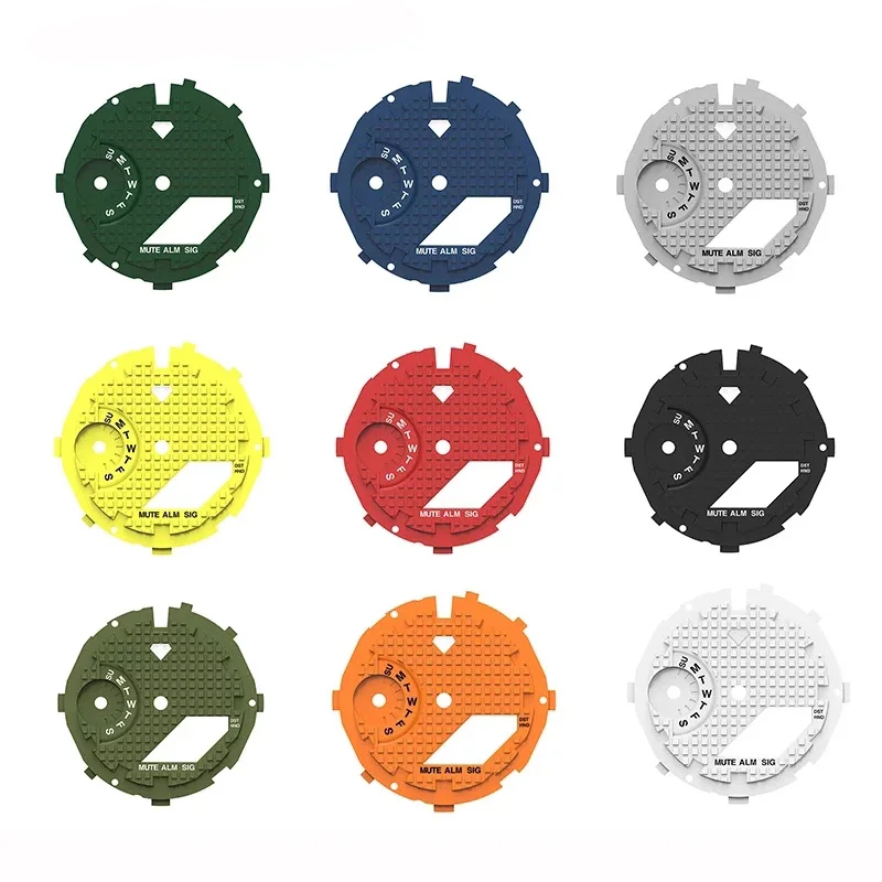 GA-2110 Modified dial For CASIO GSHOCK GA2100 GA2110 Plastic ABS band Waffle Dial Inner Shadow Circle Fashion Watch Accessories