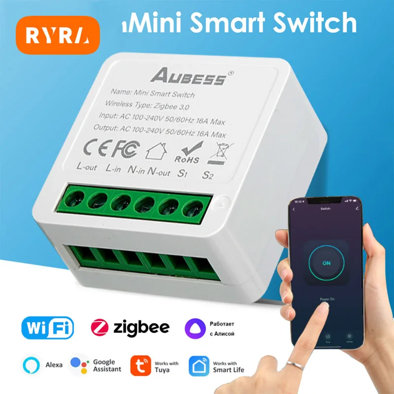 

Tuya Zigbee Smart Switch Hub Gateway Support Two Way Control Remote Control App Work with Smart life Alexa Google home