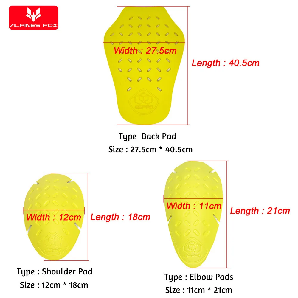 Lightweight EVA Foam Motorcycle Armor Insert Protective Gear For Jacket Riding Shoulder Elbow Back Knee Body Guard