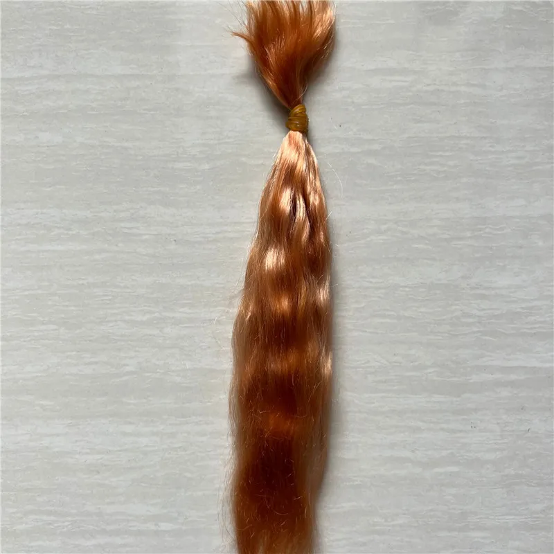 Molti colori oro marrone/colori arancio chiaro bambole rinate/bambole BJD Mohair fai da te Mohair con radici a mano accessorio per capelli per bambole