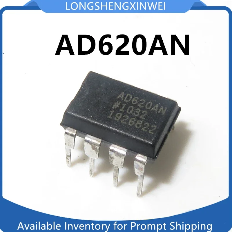 1PCS New AD620AN Low Drift/low Power Instrumentation Amplifier Direct Plug AD620ANZ  DIP8