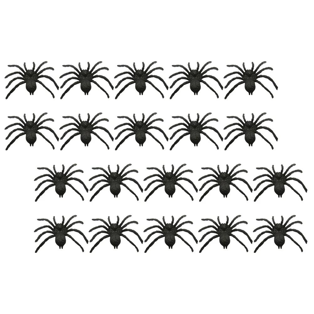 20 Pcs Halloween Decorative Spider Plastic Fake 20pcs Props Trick Models Giant Desktop Ornaments