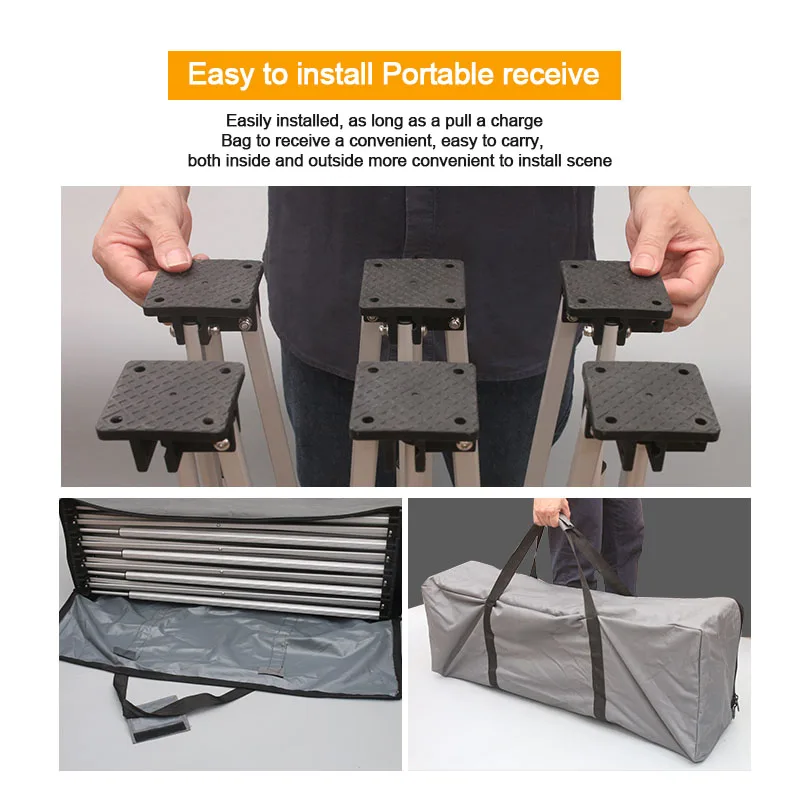 Portable Aluminum Alloy Workbench Fast Telescopic Bracket 4/6 Legs Multi-Functional Folding Table Apply To Slate Glass Operation
