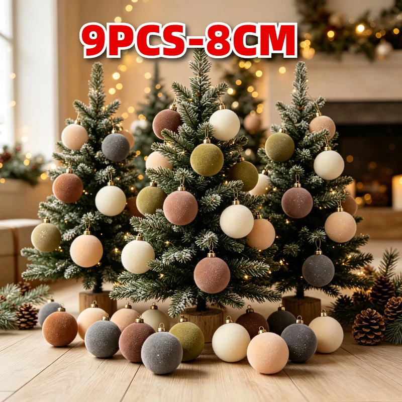 Pendant Lighting Christmas Decor - 9 pezzi di sfere natalizie di