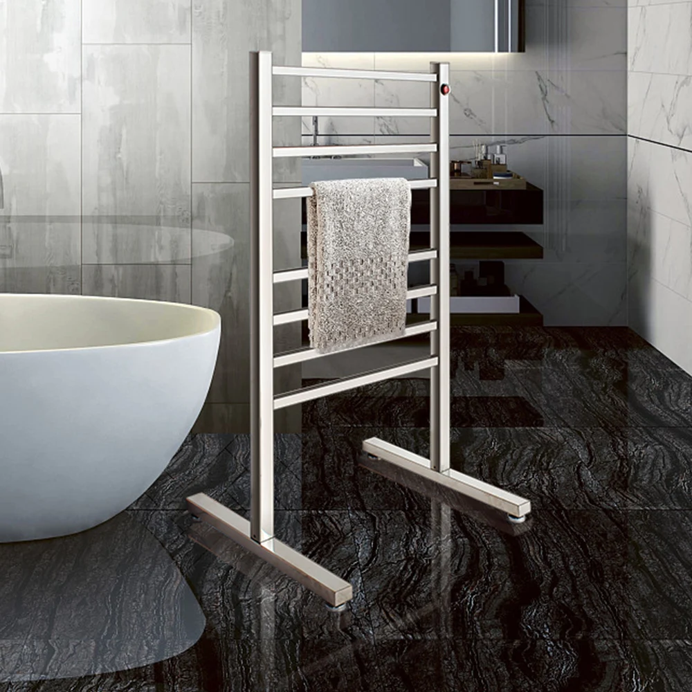 Bucket-style Standing Electric Heated Towel Warmer Oiled Bronze Bucket Style Towel Warmers