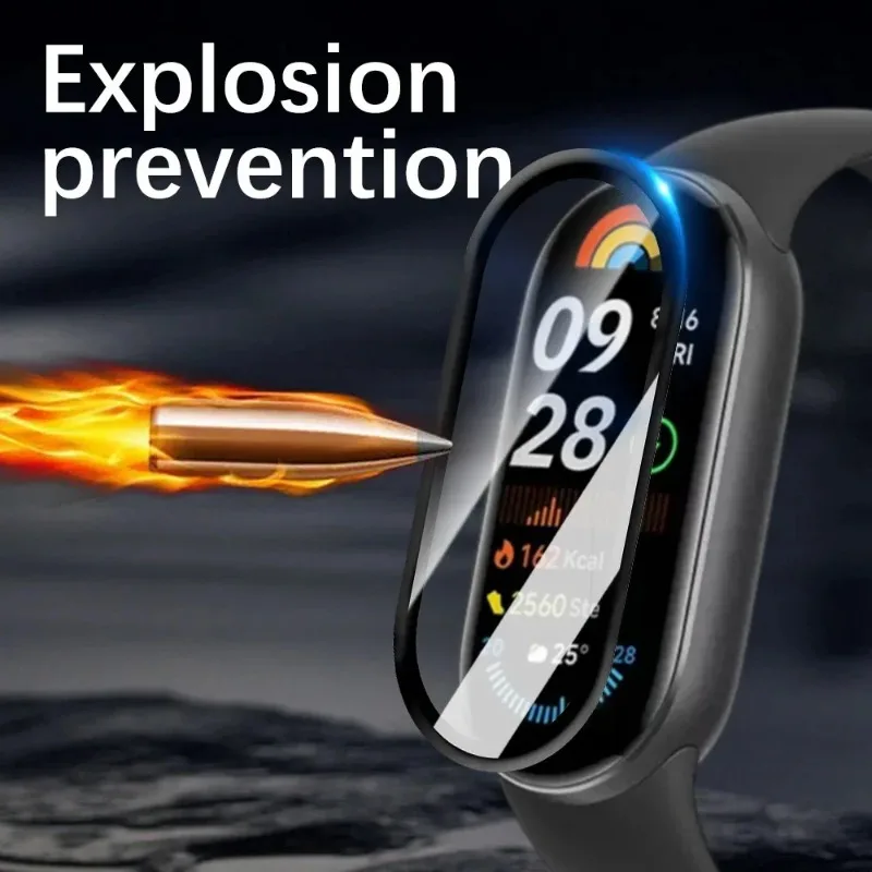 3D Curved Soft Edge Protector de Tela, Película protetora, Xiaomi Band9 Smartband, Mi Band 8 Pro, Active Smart Watch Acessórios