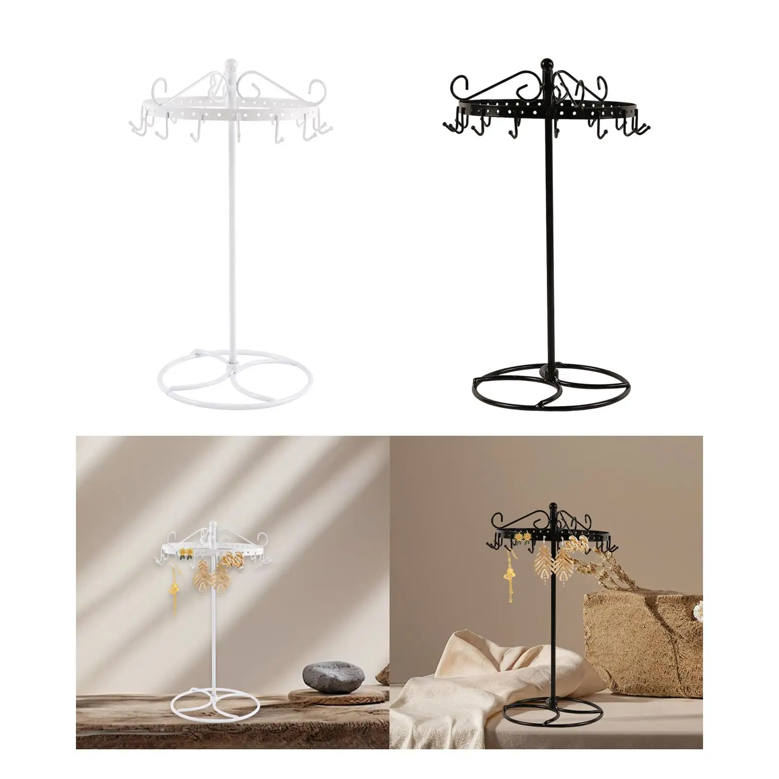 Necklace Holder Hanger Metal Jewelry Display Stand for Earring Keychain