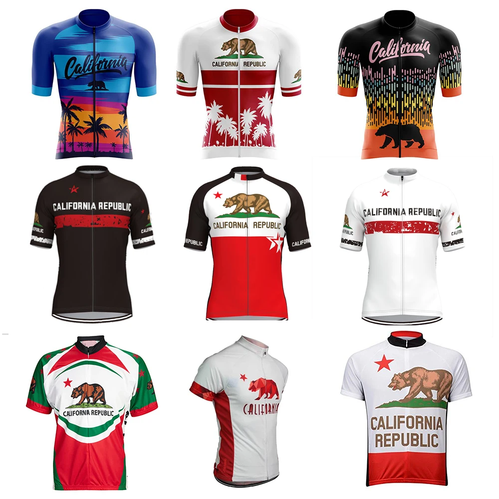 

Мужская велосипедная майка Republic of California, белая, черная, красная женская велосипедная толстовка