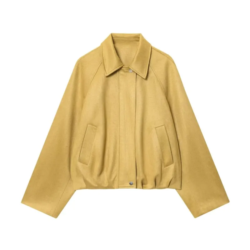 

Women Faux Suede Jacket Autumn Long Sleeve Lapel Collar Pocket Woman Jackets with Zipper Women's Coat Casual Female Chic Tops