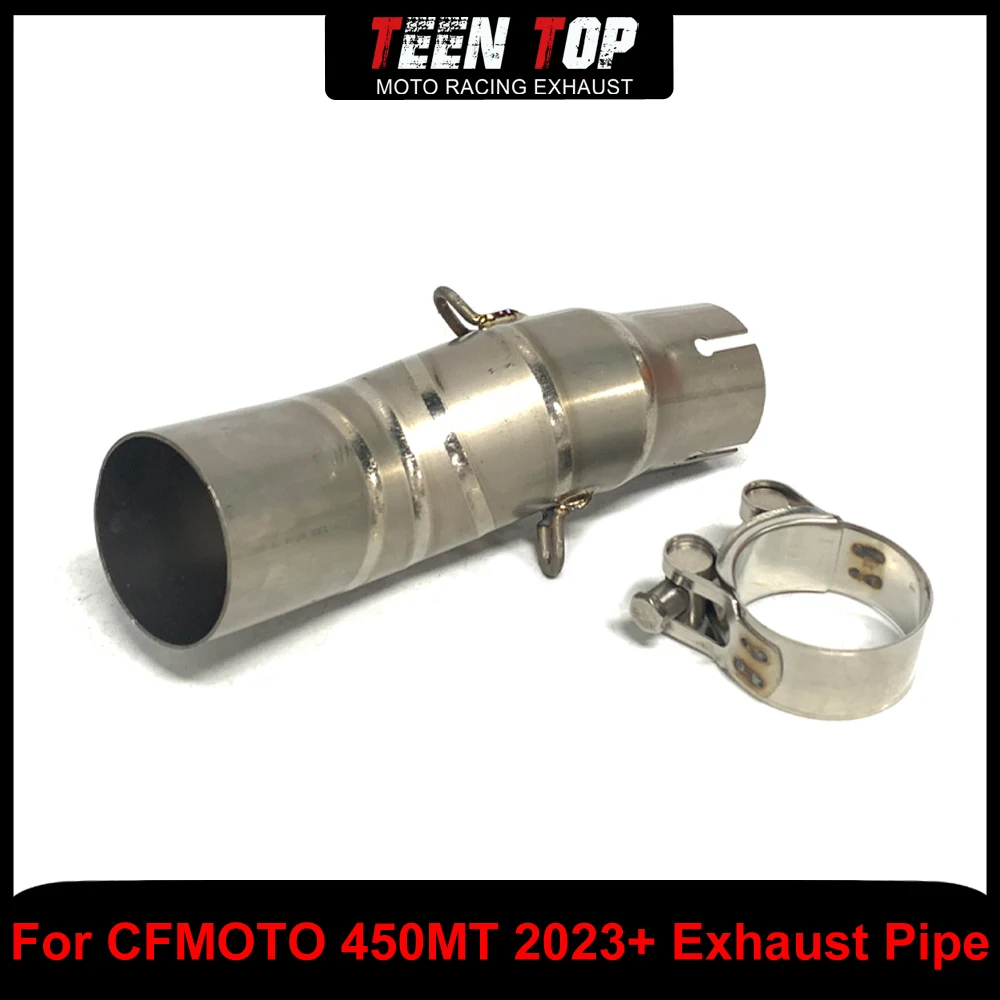 

Для CF MOTO 450MT труба среднего звена, выхлопное колено из титанового сплава, 51 мм, соединительная труба для мотоцикла 450MT 2023 + выхлопная трубка