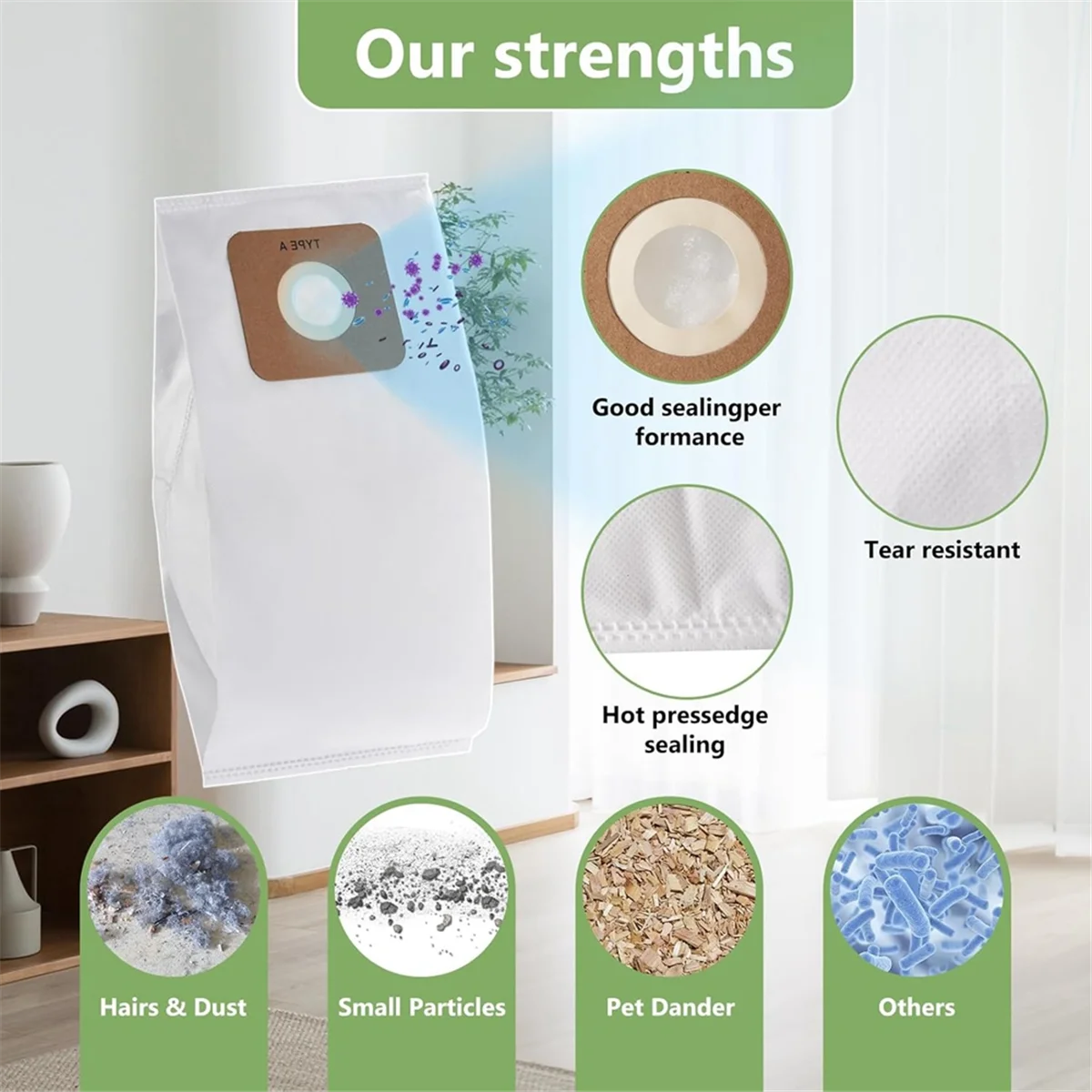 A20M 10 шт., сменные вакуумные мешки типа A HEPA для вертикальных пылесосов Riccar 2000 4000 R100 R200 R300, мешок для мусора