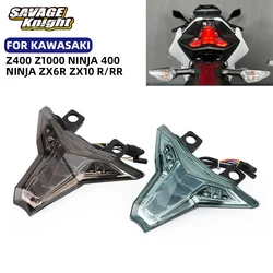 For KAWASAKI Z400 Z1000 Ninja 400 ZX6R ZX10R ZX10RR LED Tail Light Motorcycle Rear Turn Signal Driving Brake Light Integrated