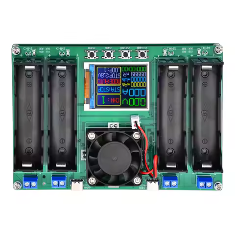 2Ch 4CH LCD Display Battery Capacity Tester MAh MWh Lithium Battery Digital Battery Power Detector 18650 Battery Tester Type-C
