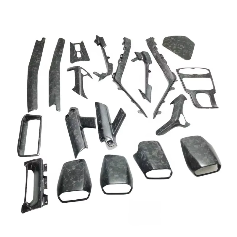 OEM Style Forged Dry Carbon Fiber Interior Door Handle square Disk Center Console Panel for LP580 LP610 EVO