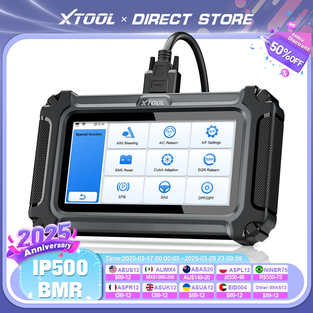 XTOOL InPlus IP500 For BMW Diagnostic Tools Full System Auto OBD2 Scanner Bidirectional Tools ECU Coding Lifetime Free Update