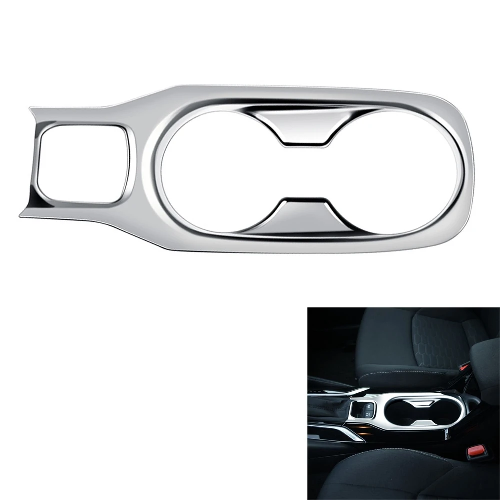 Car Silver Center Console Water Cup Holder Decoration Cover Trim Stickers for Toyota Corolla Cross 2021 2022 RHD