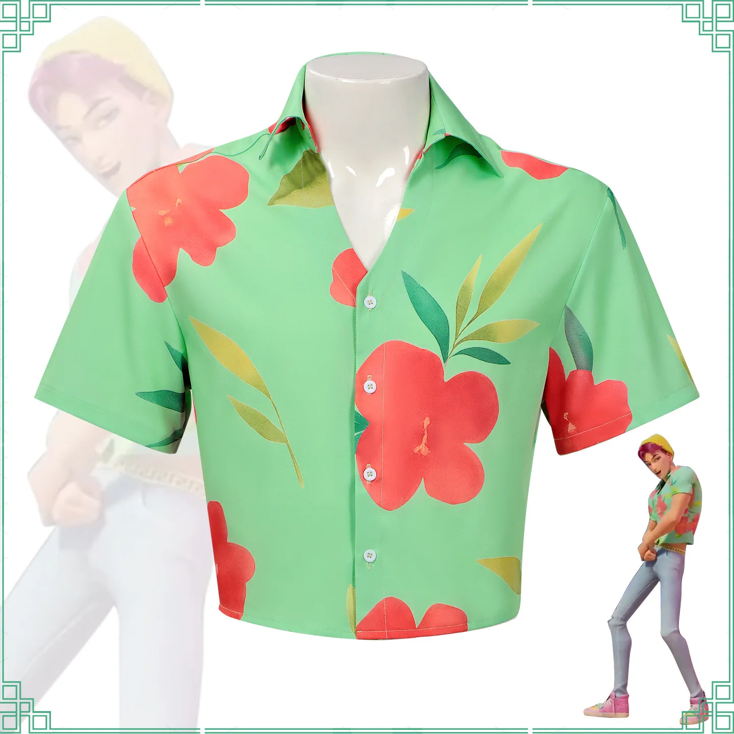 New Style Kpop Demon Hunters Cosplay Costume Shirt Full Set Of Clothing Cosplay Costume Shaka Boy Romance Baby Abby Jinu Mystery