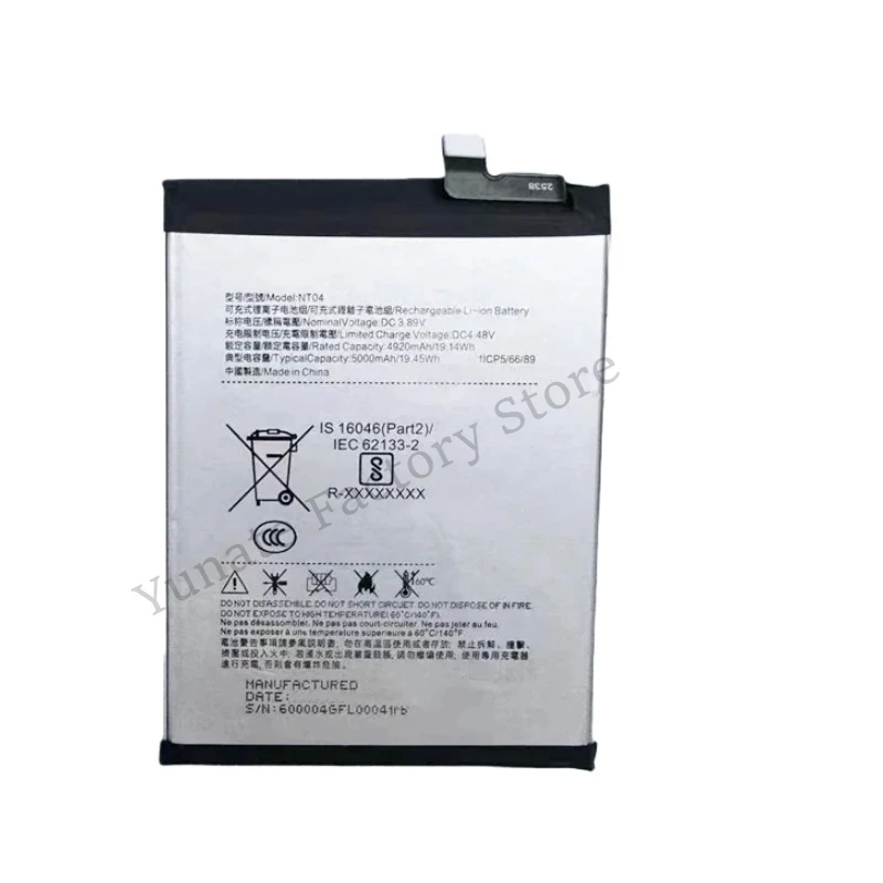 New High Capacity 3.89V 5000mAh NT04 Battery for Nothing Phone4 (3a) 3a Pro CMF Phone 2 Pro Mobile Phone