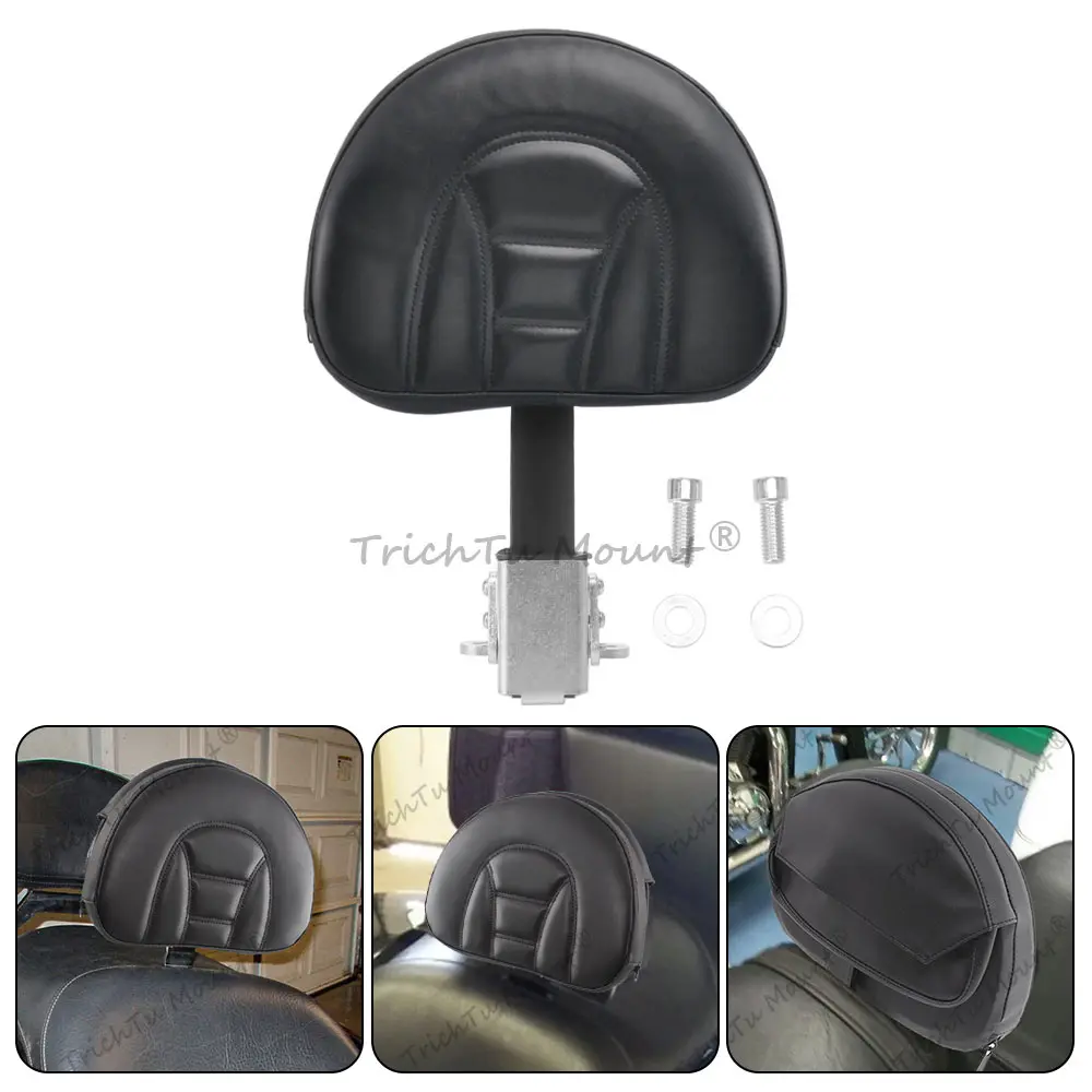 1 pcs Driver Backrest With Mounting Kit Sissy Bar Backrest Compatible with Victory 2012-2017 PU Leather Motorcycle Seat Backrest