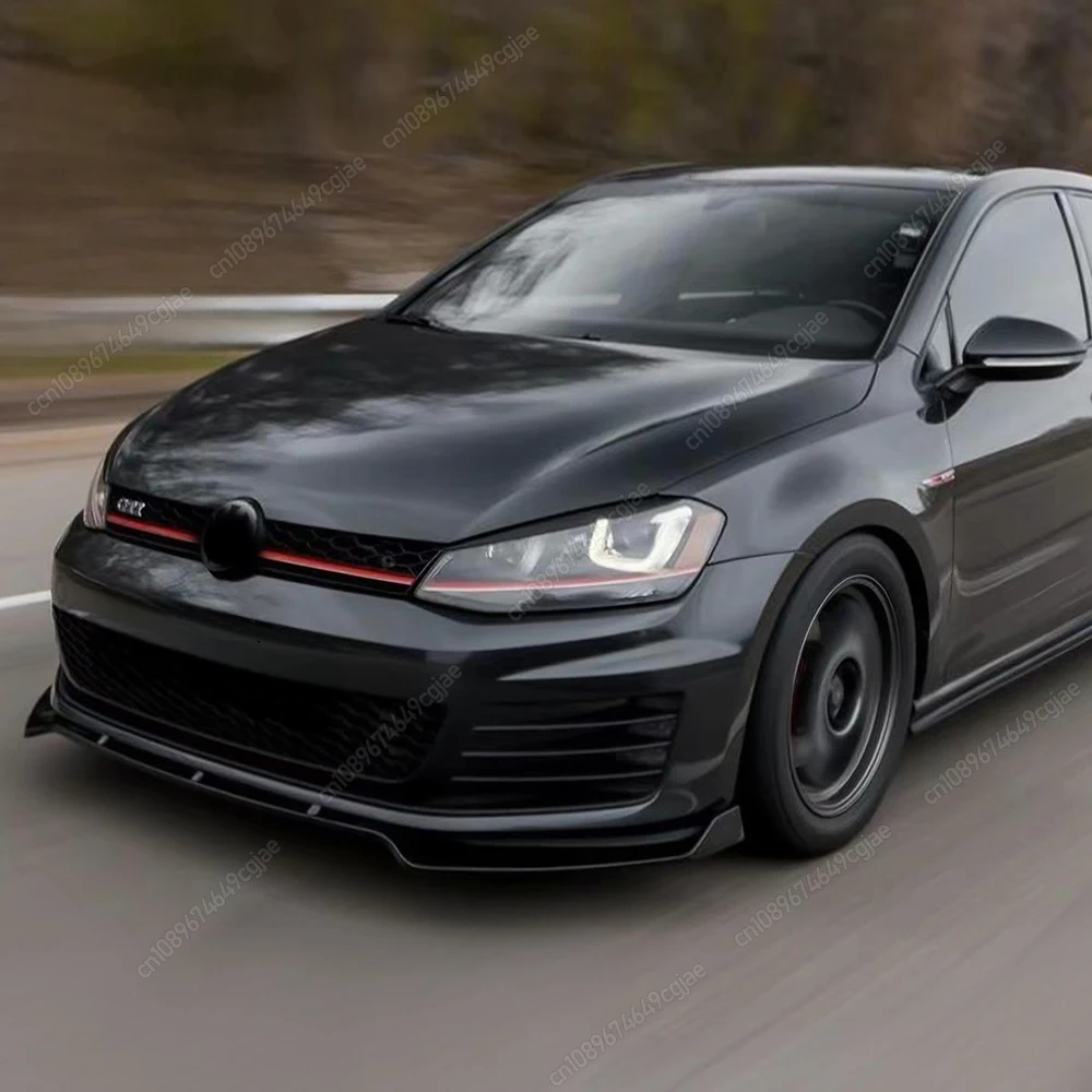 

Maxton Style Gloss Black Car Front Bumper Splitter Lip For VW Golf 7 7.5 GTI GTD GTE R R-Line 2012-2020 Diffuser Spoiler Guard