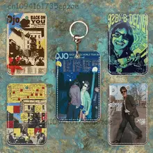 Singer Djo Premium PU Leather Card Holder Card Case with Metal Carabiner,Customizable Design for Daily Use