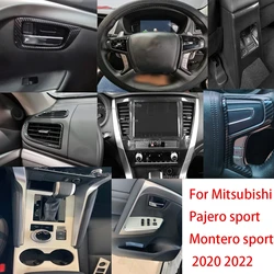 For Mitsubishi Pajero sport Montero sport 2020 2021 2022 Car Console Gearbox Panel Trim Window Lift Switch Control Panel Frame
