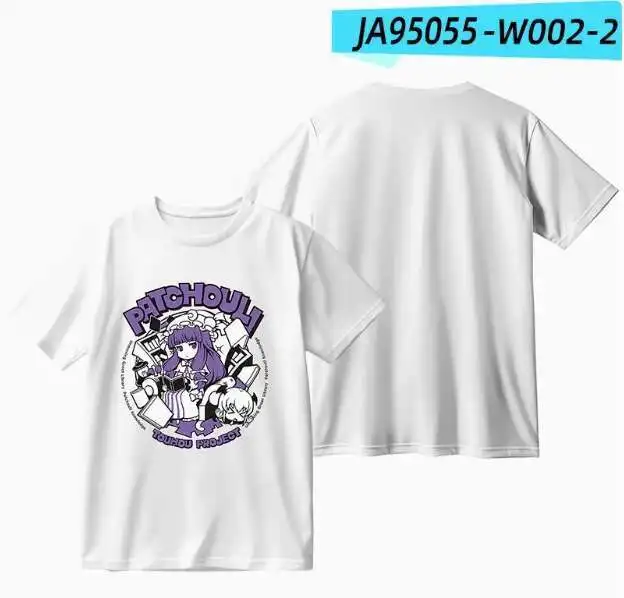 Anime Touhou Project Patchouli Knowledge T-shirt a maniche corte Costume cosplay estivo Studente casual Top larghi anime