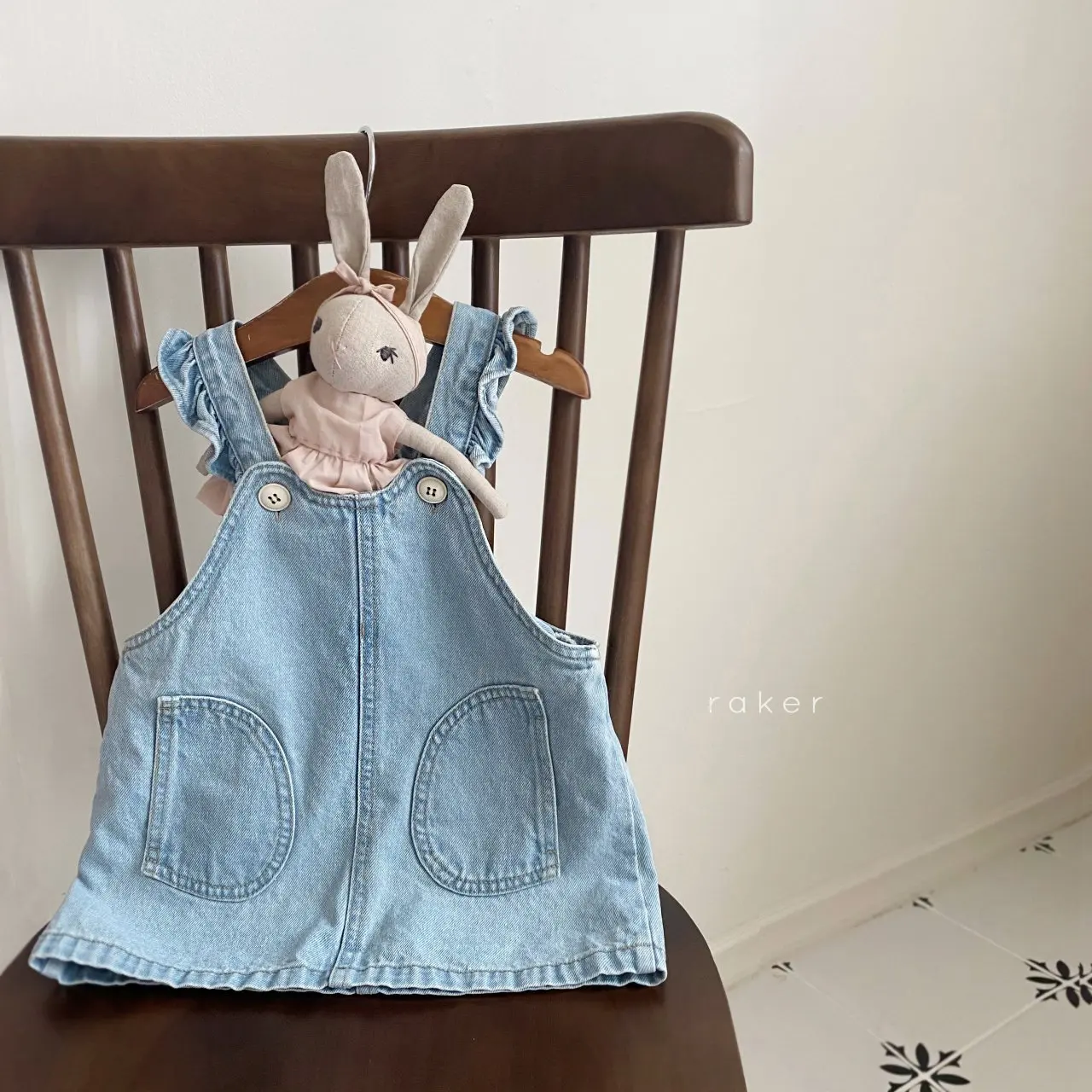 2026 Spring New Baby Sleeveless Strap Dress Infant Toddler Cute Denim Dress Baby Girl Princess Dress Children Clothes