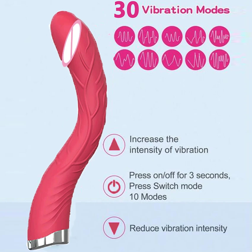 Long Vibrator Dildo Sex Toys For Women Powerful Vibro Magic Wand Clitoris And G Spot Stimulator Female Masturbation Adult Goods