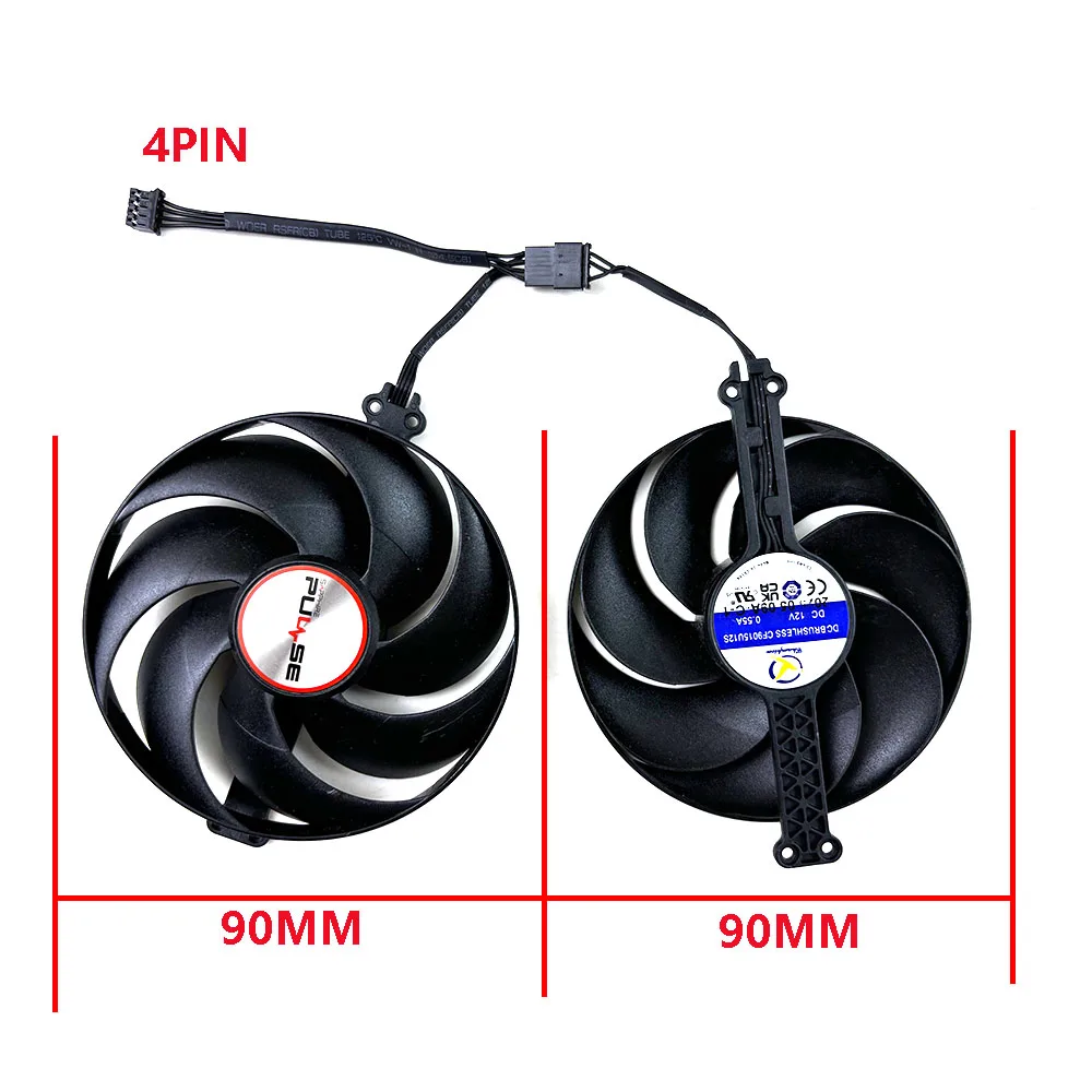 Brandneuer Original-Lüfter 90 mm 4PIN CF9015U12S RX9070 XT 9060 GPU-Lüfter für SAPPHIRE PULSE RX9070 9060 Grafikkartenfans