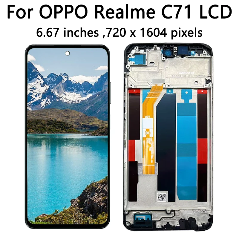 6.67” AAA+ Ekran LCD z panelem dotykowym do OPPO Realme C71 RMX5303, zamiennik wyświetlacza RealmeC71, części zamienne do naprawy — zdjęcie produktu 3