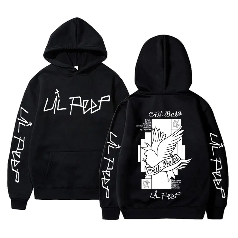 

Rapper Lil Peep Crybaby Album Graphic Hoodie Men Women Hip Hop Fashion Trend Sweatshirt Male Casual Oversized Pullover Hoodies