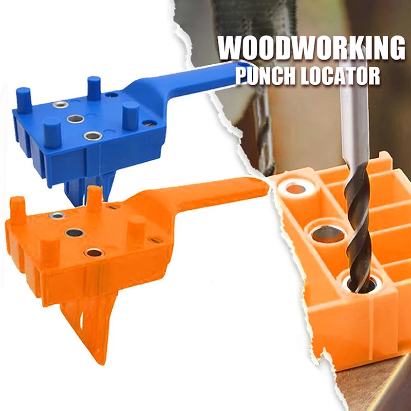 Handheld Woodworking Dowel Jig Fits for 6/8/10mm Drill Bits Guide Metal Sleeve Wood Drilling Hole Puncher Quick Locator Tools