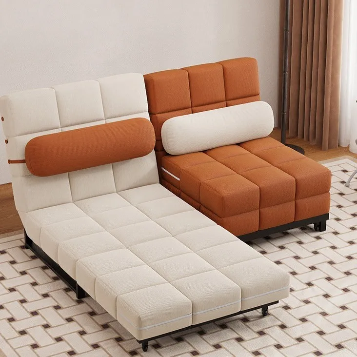 Sofa bed folding dual-purpose small apartment living room retro multi-functional single folding bed