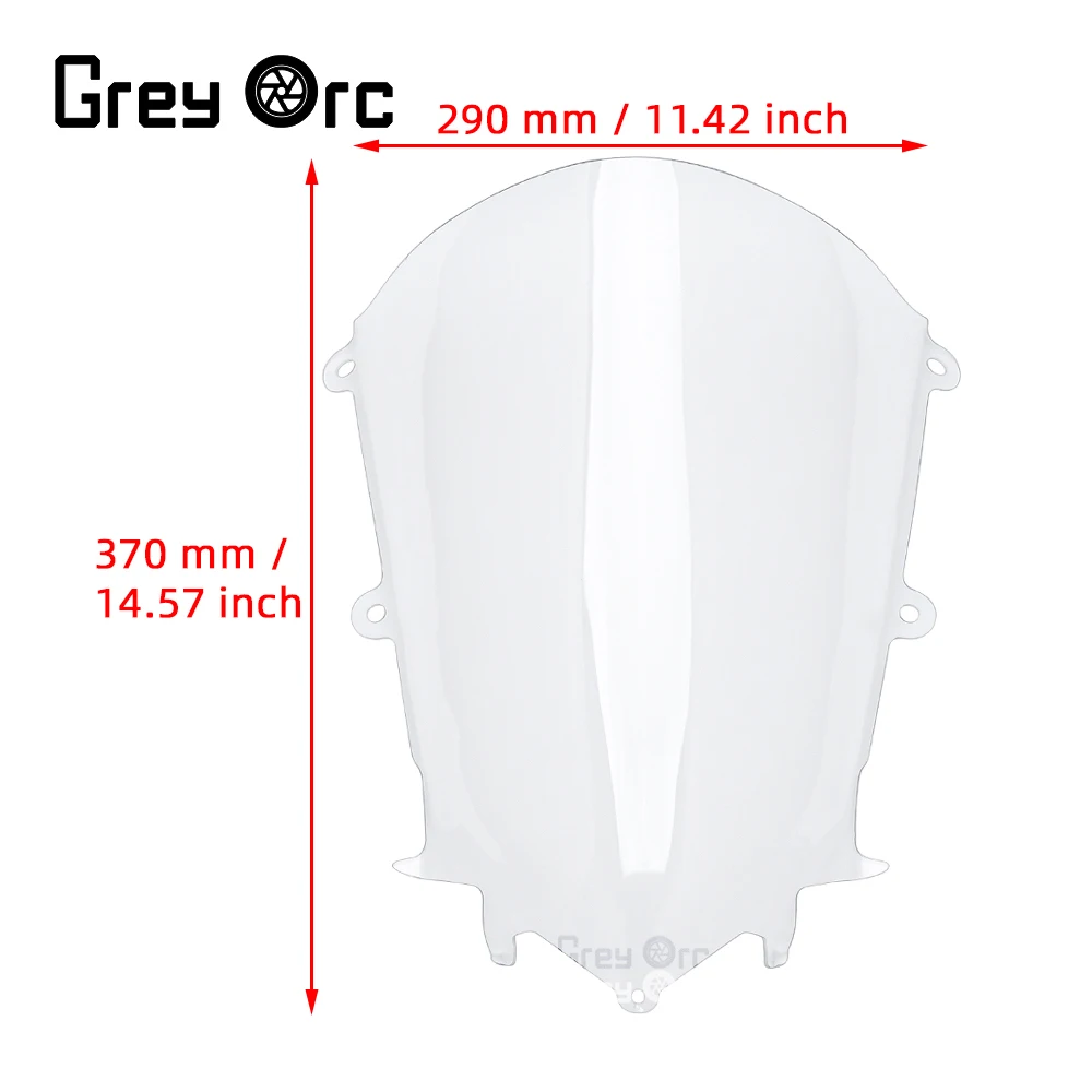 صالح لياماها YZF600 YZF-R6 YZF R6 2017-2024 2023 دراجة نارية فقاعة مزدوجة الزجاج الأمامي شاشة الرياح منحرف شاشة الزجاج الأمامي #2