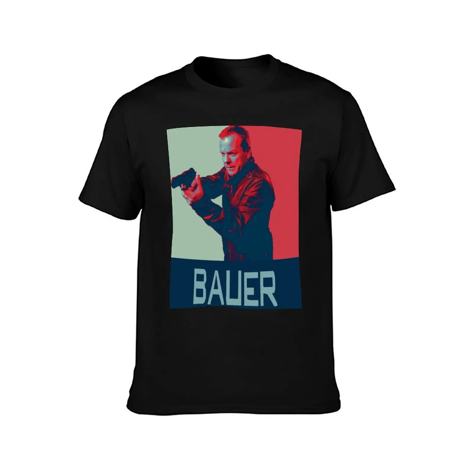 Bauer Hope T-Shirt Summer Casual Cotton Tee Oversized Streetwear Tops Vintage Graphic Print Loose Fit Short Sleeve